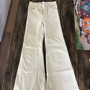 Rolla's Cream Corduroy Flares
